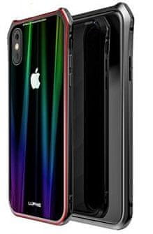 Luphie CASE Luphie celovita zaščita Magnet Hard Case Glass Black/Red za iPhone X, 2441670, črno-rdeč