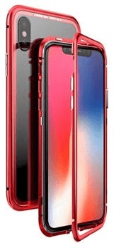 Luphie CASE Luphie celovita zaščita Magneto Hard Case Glass Red/Crystal za iPhone X, 2441684, rdeča/kristalna