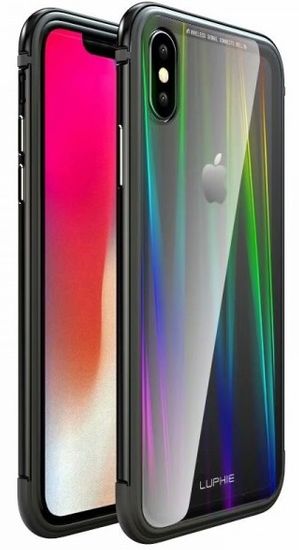 Luphie CASE ovitek Aurora Condom Aluminium Frame + TPU Case Black/Crystal za iPhone XS Max 2442689