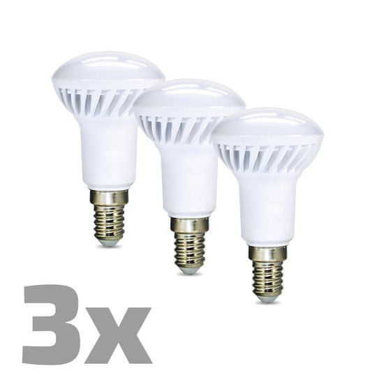 Solight LED žarnica 3-pack, reflektivna, R50, 5 W, E14, 3000 K, 400 lm, bela