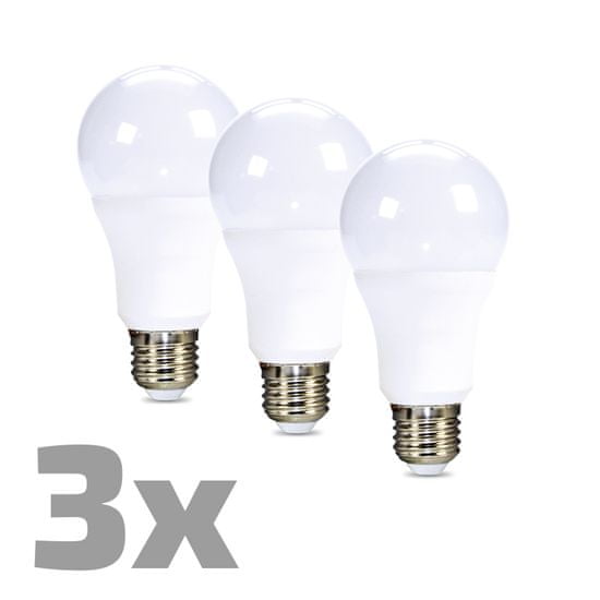 Solight LED žarnica 3-pack, klasična oblika, 15 W, E27, 3000K, 270°, 1220 lm