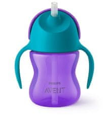 Philips Avent lonček s slamico SCF796/01, 200 ml, modra