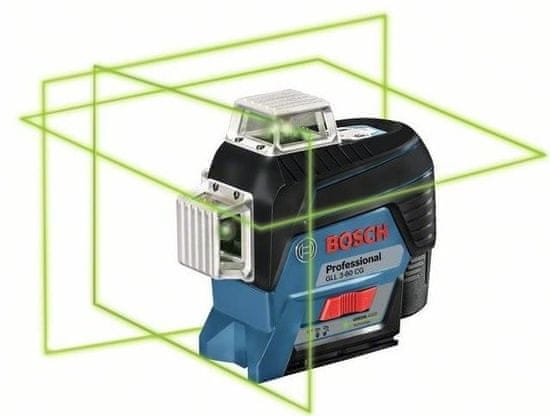 BOSCH Professional linijski laser z zelenim žarkom GLL 3-80 CG (0601063T03)