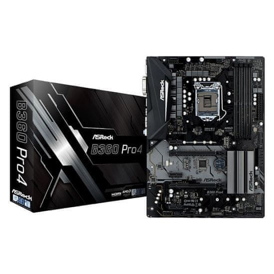 ASRock osnovna plošča ATX B360 PRO4, VGA, USB3.1