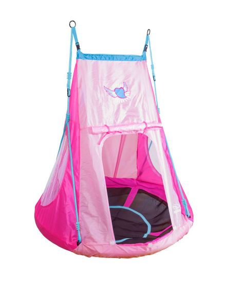 Hudora viseča gugalnica s šotorom Heart, 110 cm, pink