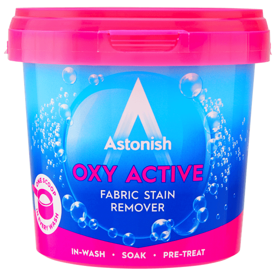 Astonish Oxi Active večnamensko čistilo v prahu za tkanine, 500 g