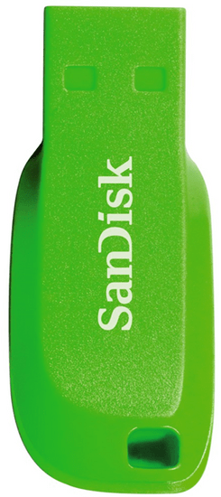 SanDisk USB ključek CRUZER BLADE, 64 GB, zelen
