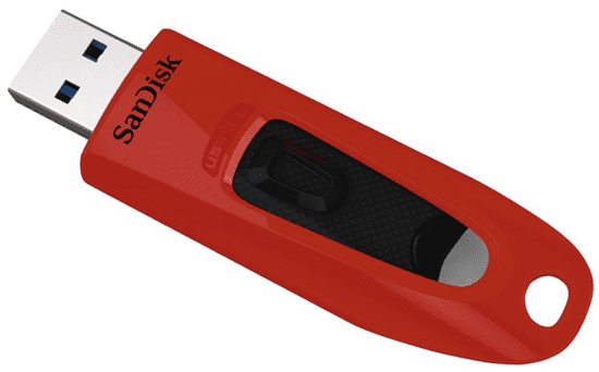 SanDisk USB ključ Ultra USB 3.0, 64 GB, rdeč