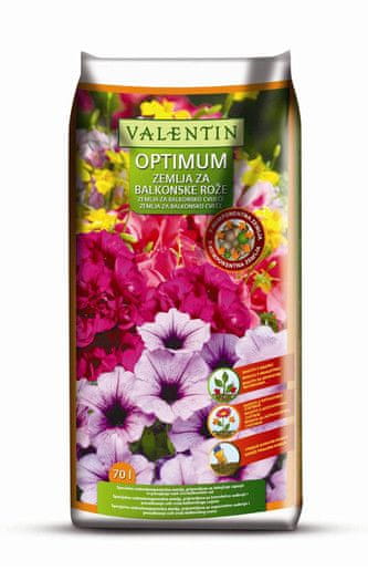 Valentin Optimum zemlja za balk. rože 70L - Odprta embalaža