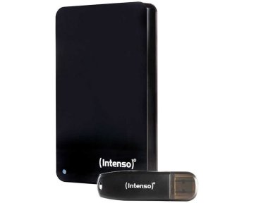 Intenso zunanji trdi disk EXT 1TB MEMORY BONUS PACK, črn, USB 3.0, priložen USB 32 GB