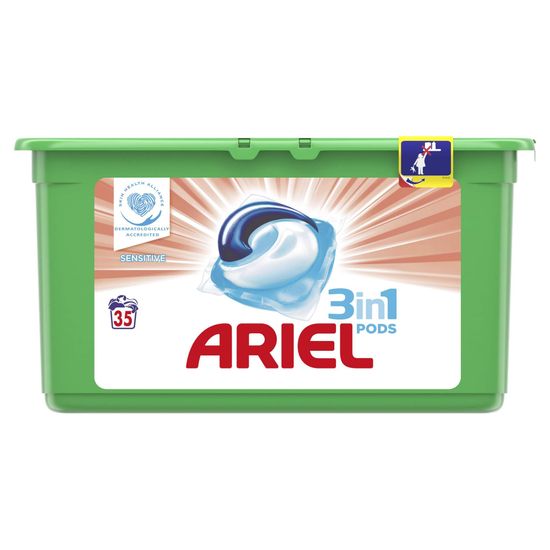 Ariel pralne kapsule Sensitive 3 in 1, 35 kosov