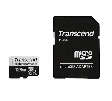 Transcend spominska kartica SDXC Micro 128GB 330S, 100/80 MB/s