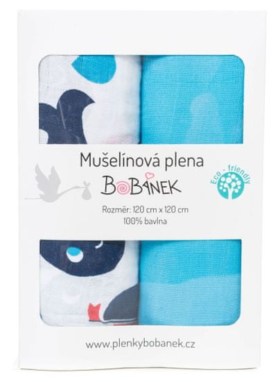 Bobánek muslinske plenice Duo Pack