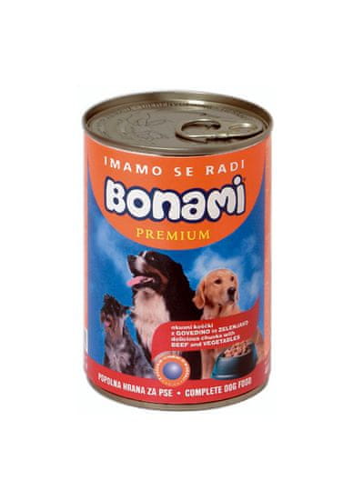 Bonami konzerva za pse, govedina in zelenjava, 400 g