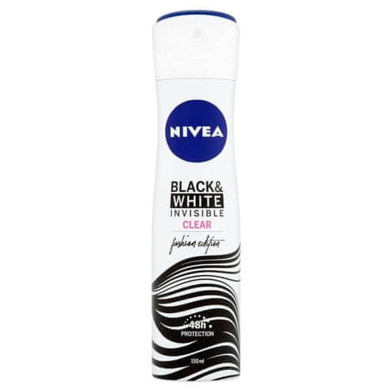 Nivea antiperspirant v razpršilu Invisible For Black & White Clear, 150 ml