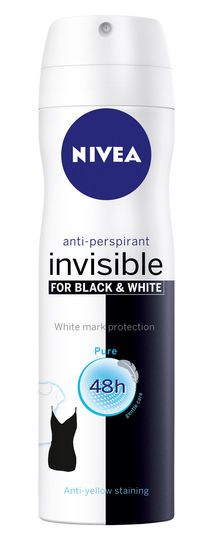 Nivea antiperspirant v razpršilu Invisible For Black & White Pure, 150 ml
