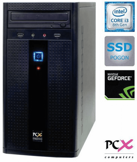 PCX namizni računalnik EXAM G2027 i3-8100/8GB/SSD240GB/GT1030/FreeDOS (PCX EXAM G2027)
