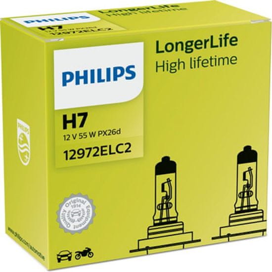 Philips žarnica 12V H7 55W ExtraLife, par