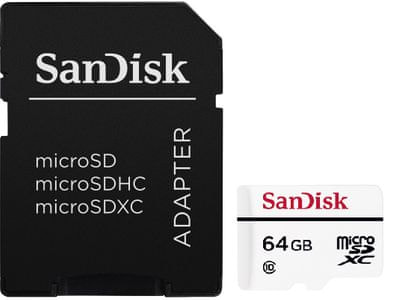 Pomnilniška kartica Micro SDXC z adapterjem High Endurance Video Monitoring, 64 GB