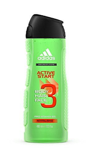 Adidas gel za prhanje 3 in 1 Hair & Body Active Start, 400 ml