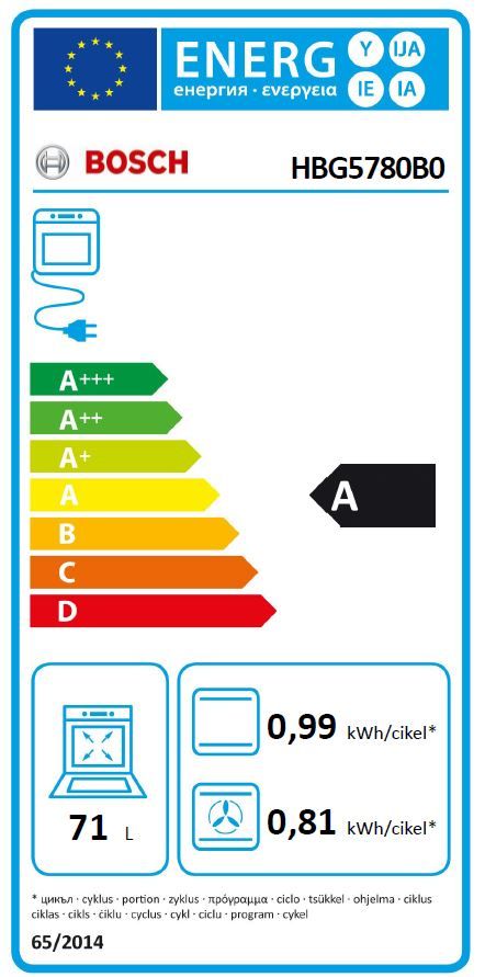 Bosch vgradna pečica HBG5780B0