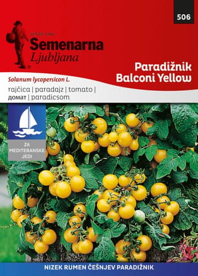 Semenarna Ljubljana paradižnik Balconi Yellow F1, 506 Mediteran, mala vrečka