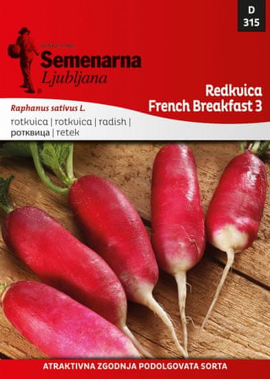 Semenarna Ljubljana redkvica French Breakfast 3, 315, mala vrečka