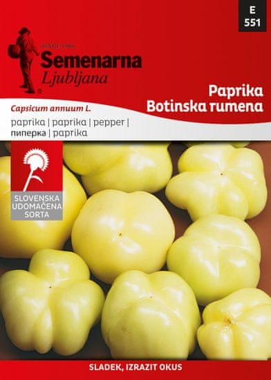 Semenarna Ljubljana paprika Botinska - rumena, 551, mala vrečka