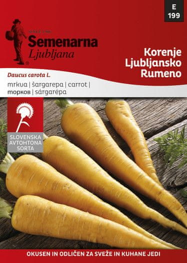 Semenarna Ljubljana korenje, Ljubljansko, rumeno, 199, mala vrečka