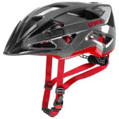 Uvex Active kolesarska čelada, Antracite/Red, 52-57 cm