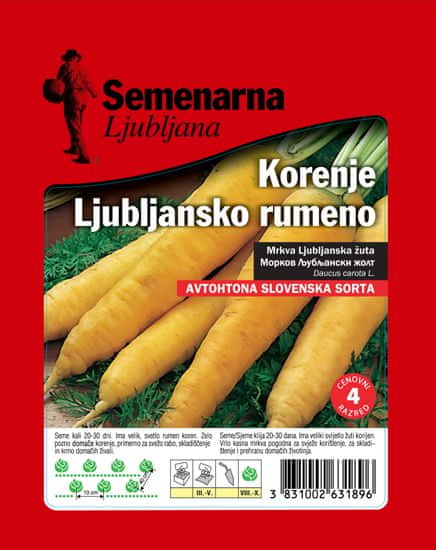 Semenarna Ljubljana Ljubljansko korenje, rumeno