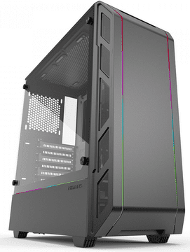 PHANTEKS ohišje Eclipse P350X s kaljenim steklom, RGB LED, ATX, črno-belo
