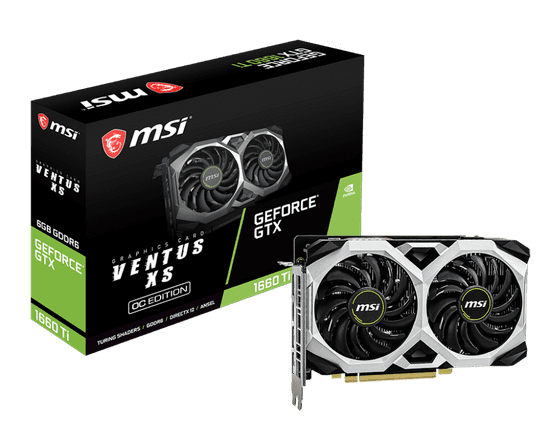 MSI grafična kartica OC VENTUS XS GeForce GTX 1660 Ti, 6 GB GDDR6