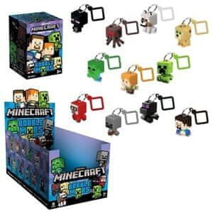 J!nx obesek za ključe Minecraft Bobble Mobs blind packs series 1-1 Box, večbarven