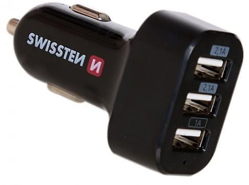 SWISSTEN CL adapter 3× USB 5,2 A Power 20111200