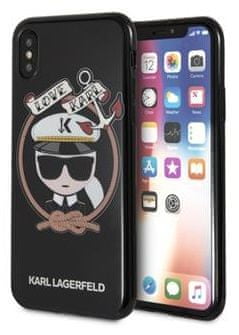 Karl Lagerfeld ovitek Karl Sailor TPU Case Black za iPhone X KLHCPXKSB