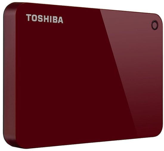 Toshiba Canvio Advance zunanji trdi disk, 1TB, USB 3.0, rdeč