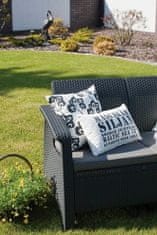 Allibert Corfu Love Seat sedežna garnitura, antracitna