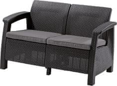 Corfu Love Seat sedežna garnitura, antracitna