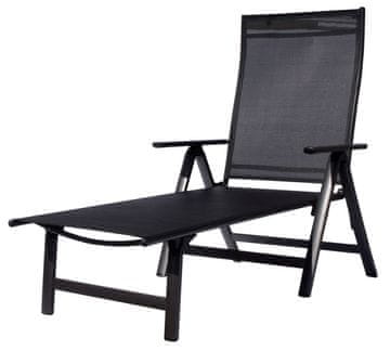 Rojaplast LONDON ležalnik, antracit/črn