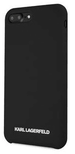 Karl Lagerfeld ovitek Silver Logo Silicone Case Black za iPhone 7/8 Plus KLHCI8LSLBKS