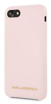 Karl Lagerfeld ovitek Gold Logo Silicone Case Pink za iPhone 7/8 KLHCI8SLLPG