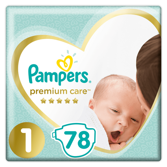 Pampers plenice Premium Care 1 Newborn (2-5 kg) 156 ks (2x78 ks)