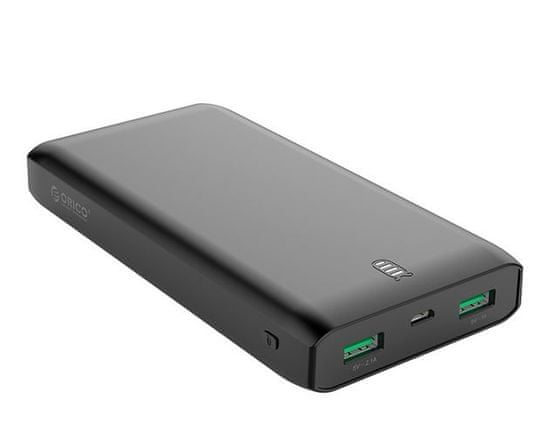 Orico polnilna baterija 20.000 mAh, 2x USB, črna, FIREFLY-C20