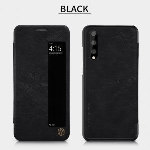 Preklopna torbica QIN z okenčkom za Huawei P20 Pro črna