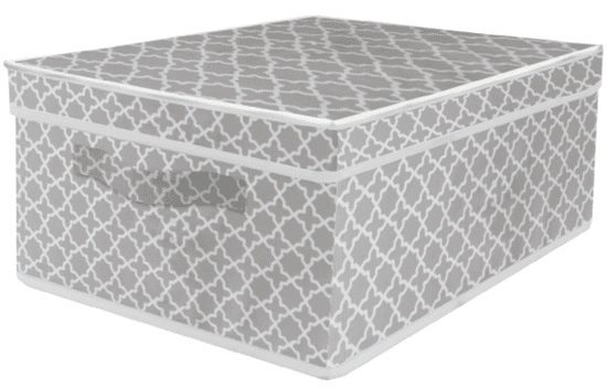 Compactor Madison škatla za shranjevanje, karton, bela/siva