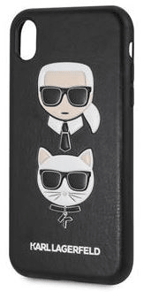 Karl Lagerfeld ovitek Karl and Choupette Hard Case Black za iPhone XR KLHCI61IKICKC