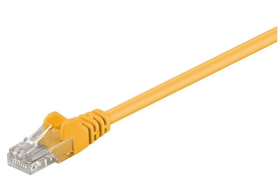 Goobay mrežni povezovalni kabel U/UTP CAT 5e patch, 3 m, rumen