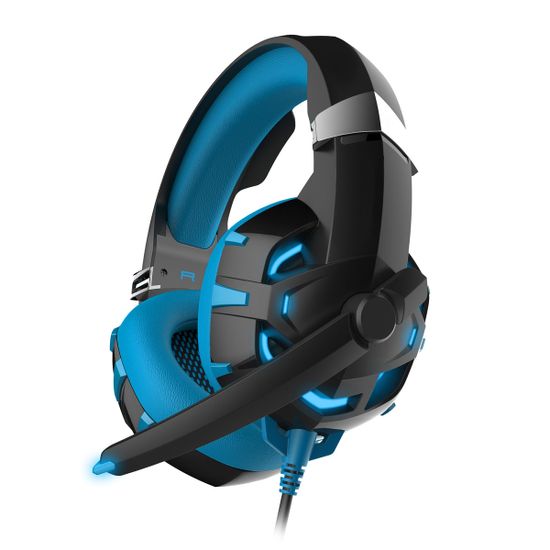Omega gaming slušalke z mikrofonom VARR OVH5055BL HI-FI Stereo, z osvetlitvijo, modro/črne