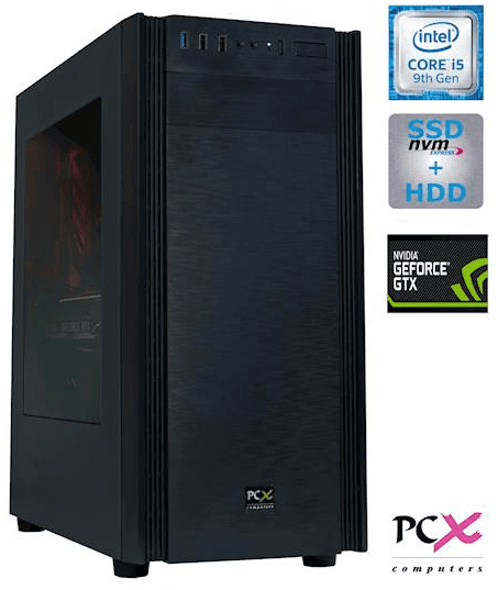 PCX namizni računalnik EXTIAN i5-9400F/8GB/SSD256GB+2TB/GTX1660Ti/FreeDOS (PCX EXTIAN GX3)